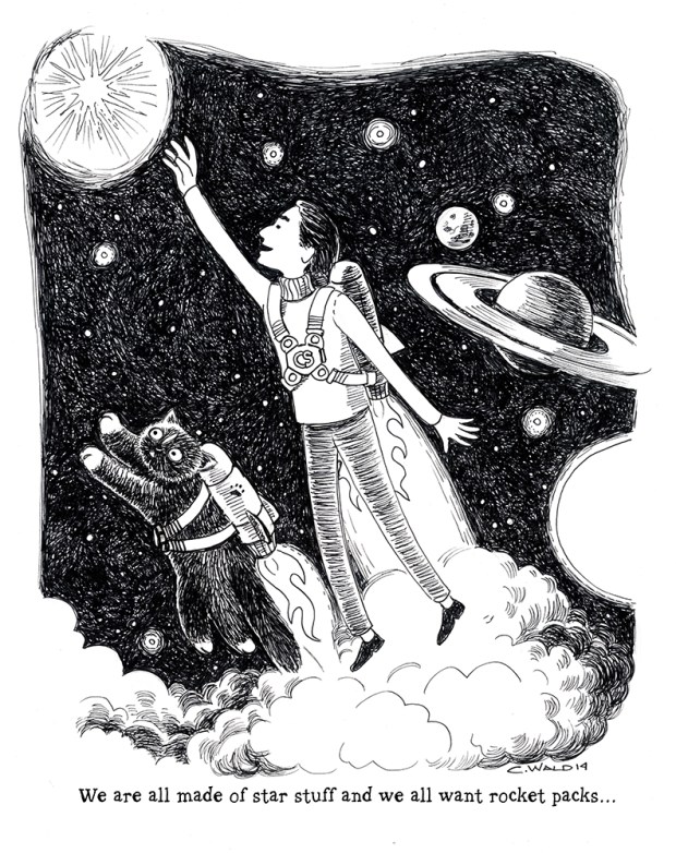 Carl Sagan and rocket